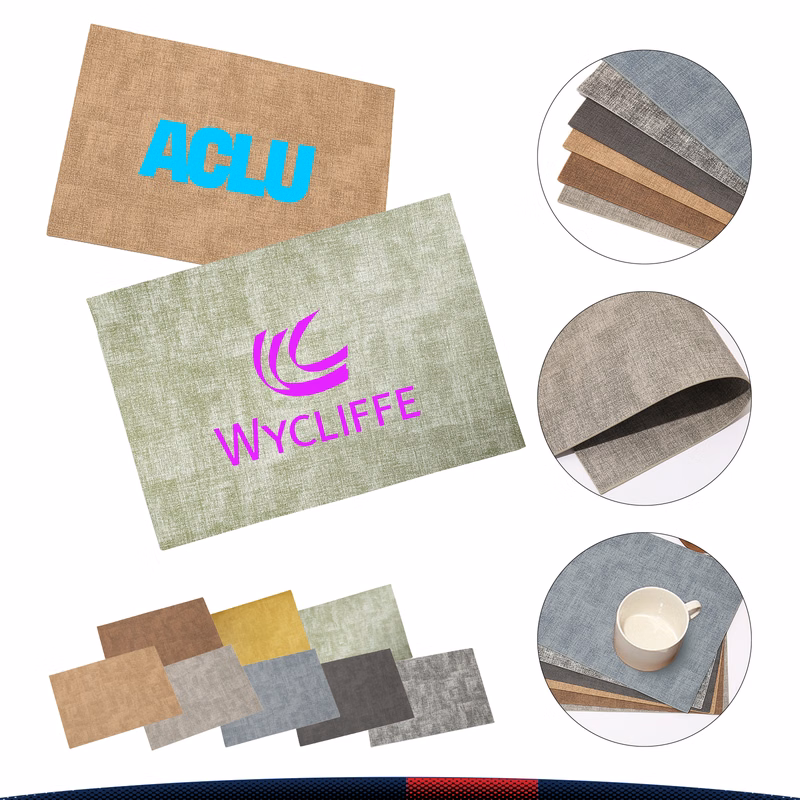 Rectangular Woven PU Leather Placemat