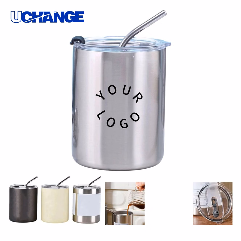 Coffee Tumbler Drinkware Travel with Lid and Straw