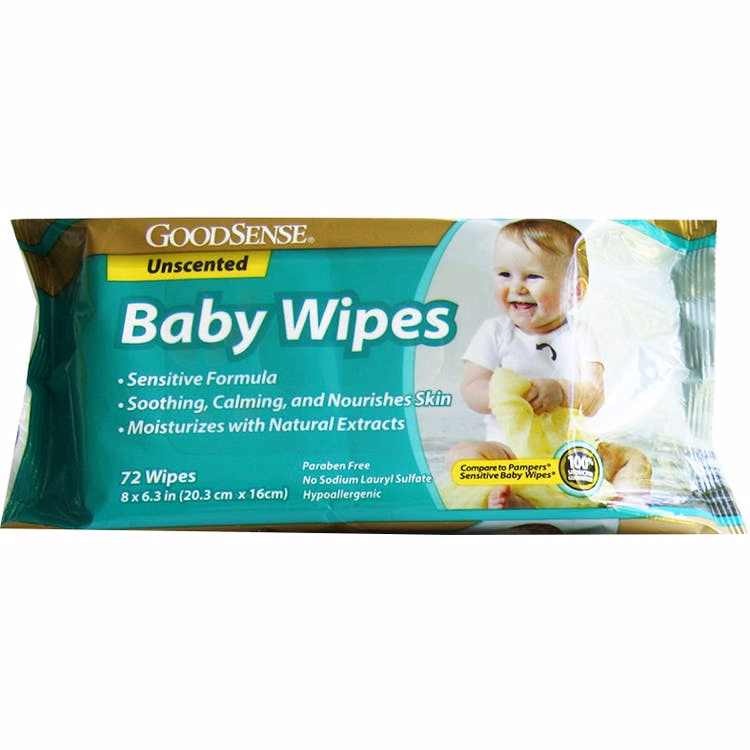Baby Wipes - Unscented 72 Pack
