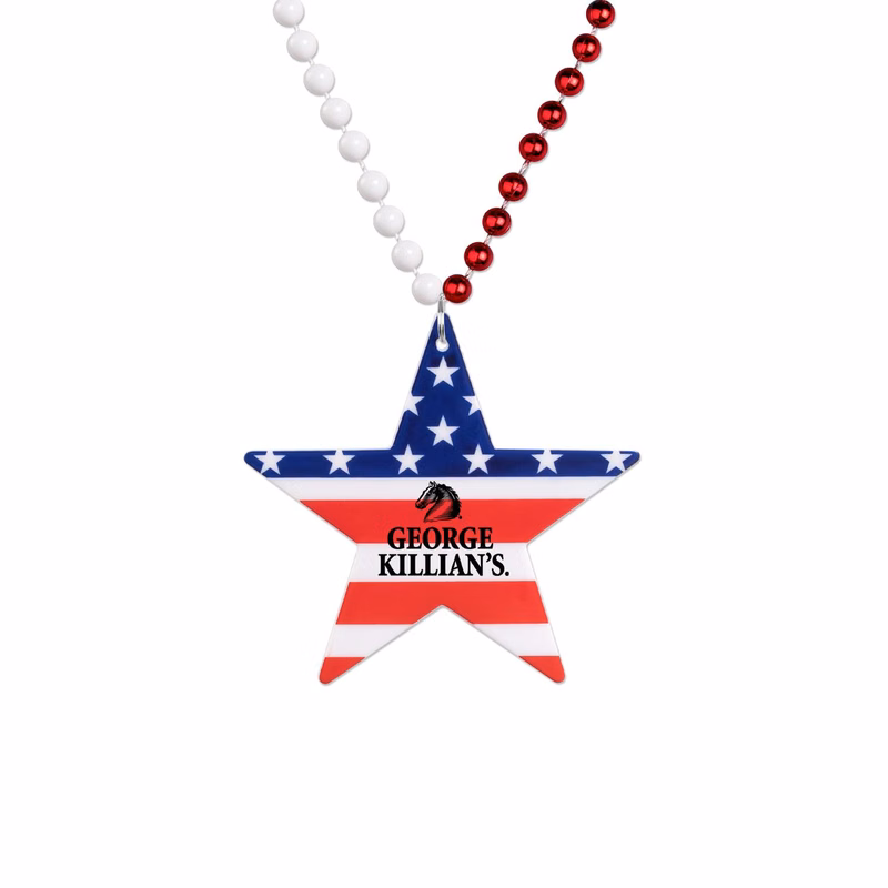 Star Patriotic Medallion Beads