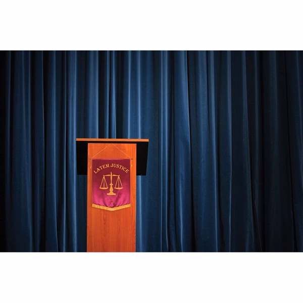 Podium Banner - Class A Applique & Embroidered 2.5' x 3.5'