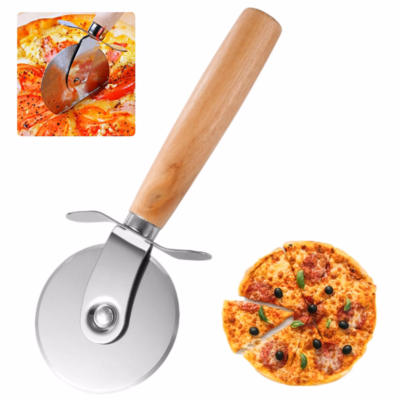 Ergonomic Non Slip Handle Stainless Steel Pizza Cutter