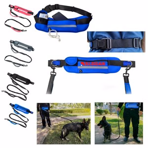 Hands Free Waist Dog Leash With Adjustable Belt