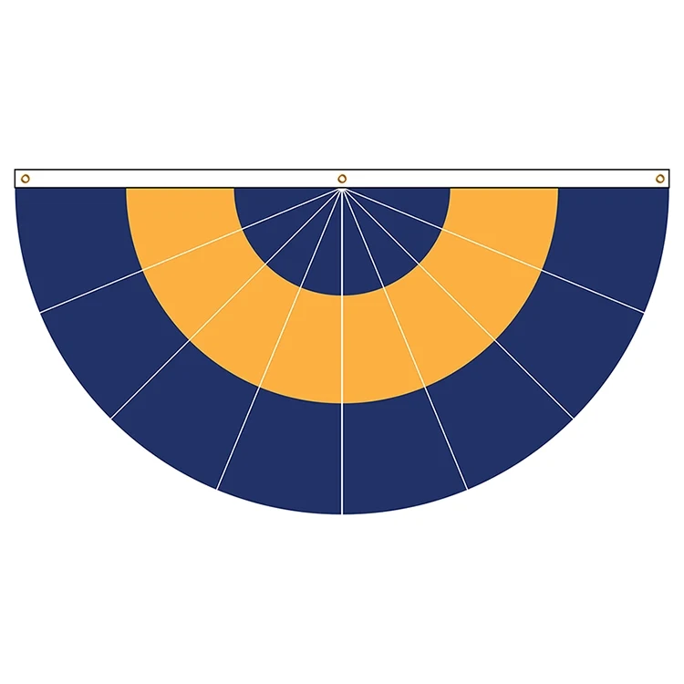 3' x 6' Custom Color Pleated Fan 1