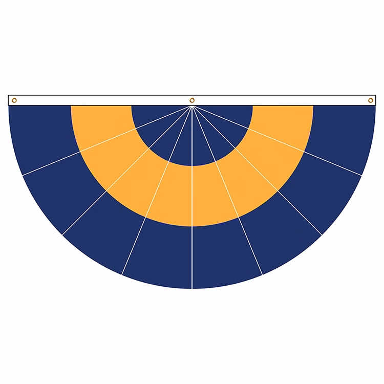 3' x 6' Custom Color Pleated Fan