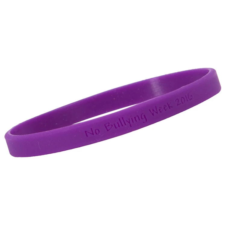 1/4" Debossed Silicone Wristband 1