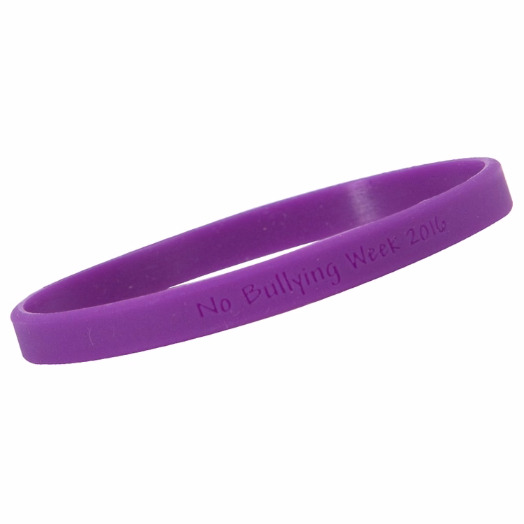 1/4" Debossed Silicone Wristband