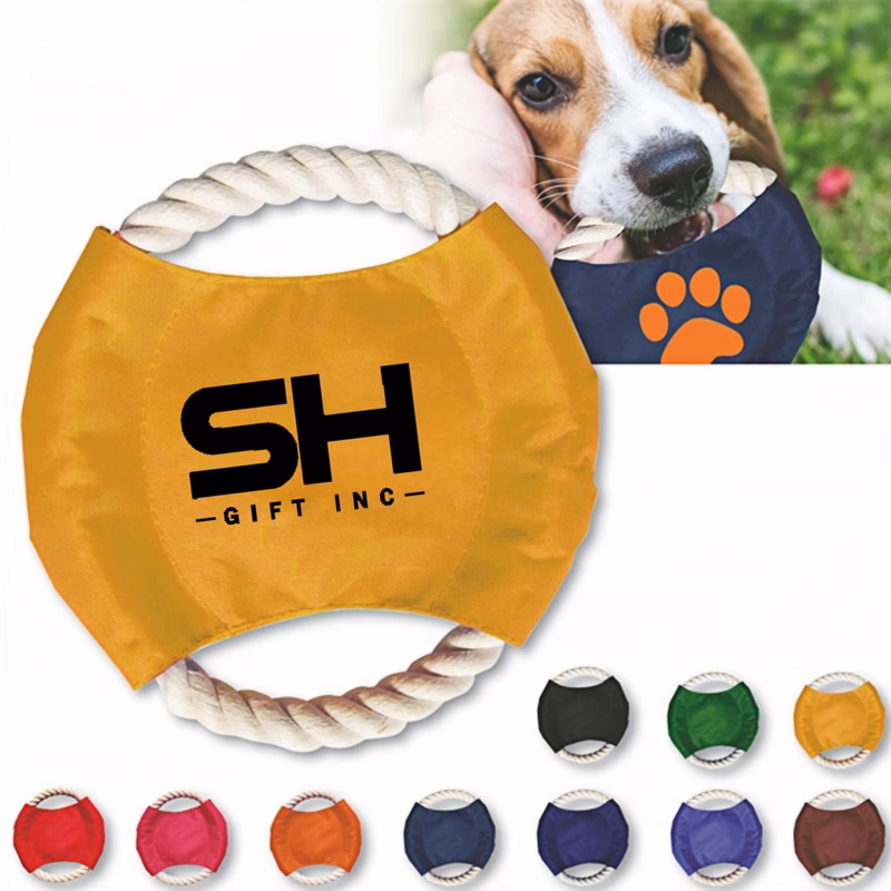 Eco-Friendly Cotton Rope Flying Disk Dog Toy