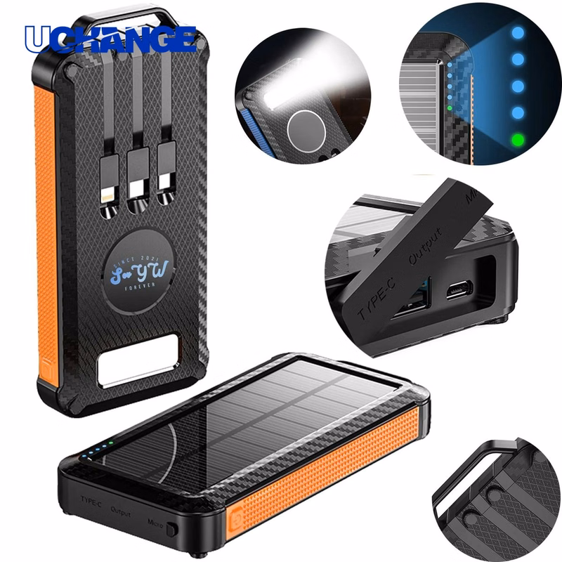 Solar Panel Power Bank Device (10000 mAh) for Outdoor Use