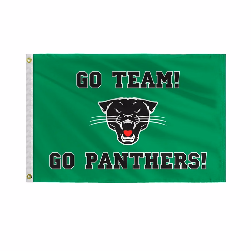 Panther Head Mascot Flags