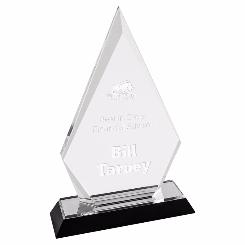 5" x 8" Silver Arrow Point Impress Acrylic Award