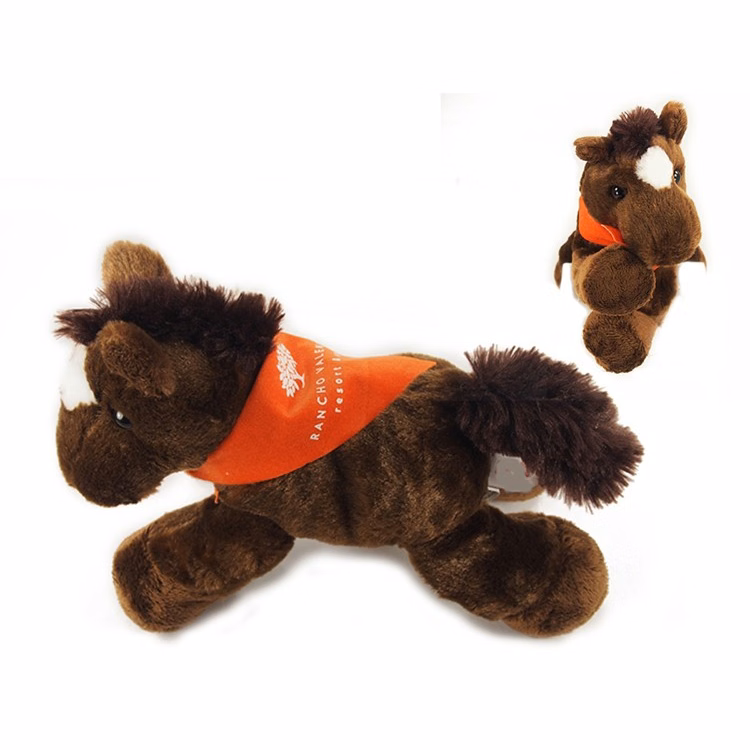 8" Chestnut Horse with bandana and one color imprint