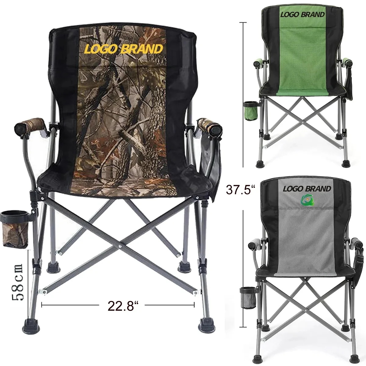 Easily Fold Outdoor Heavy Duty Camping Chair with Cup Holder 1