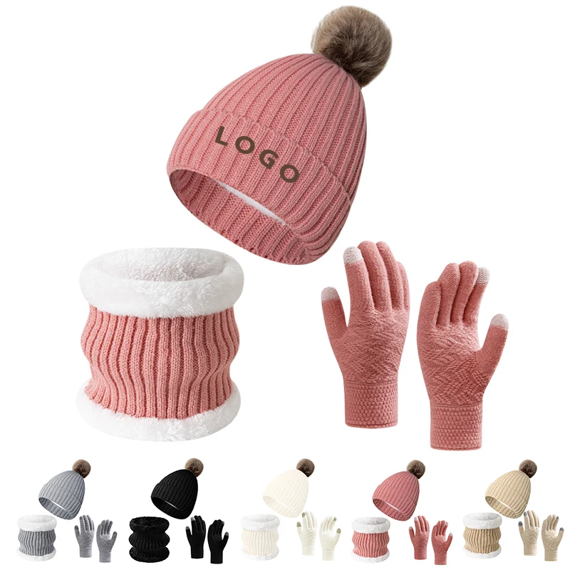 Winter Hat, Scarf & Gloves Set 1