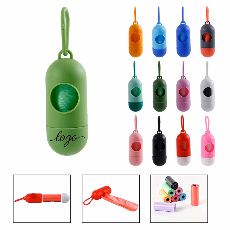 Custom Capsule Shaped Pet Waste Bag Dispenser MOQ 20