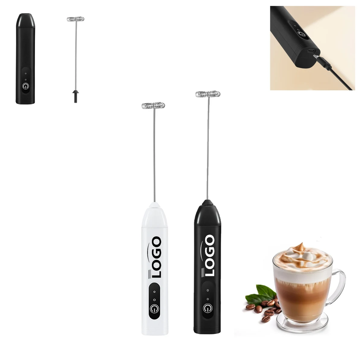 Type-C Mouth Electric Egg Beater With Logo 1