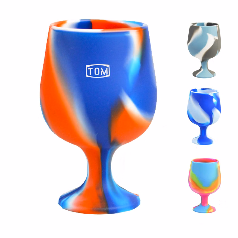 Outdoor Portable Anti Drop Silicone Folding Red Wine Glass