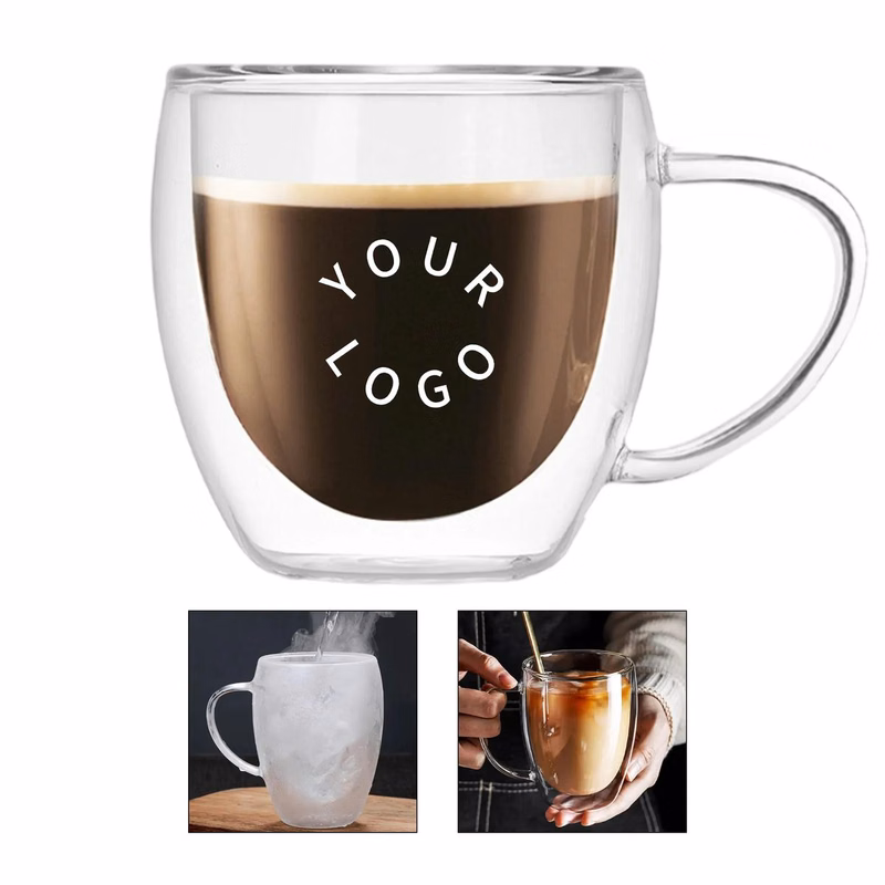 Transparent Glass Tea Cup for Kitchen or Cafe