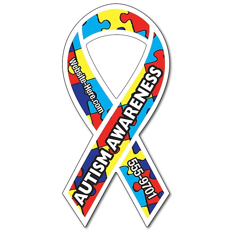 Awareness Magnet - Ribbon Shape (3.8x8) - Outdoor Safe 1