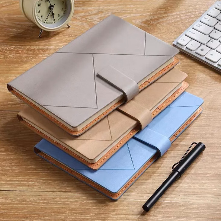 Custom A5 Notebook Set with Faux Leather Snap & Gift Box