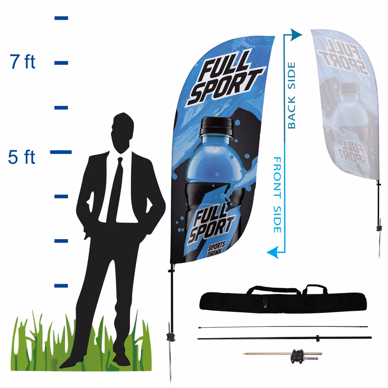 7.5 ft. Convex Advertising Flag Kit 1 (Single Sided)
