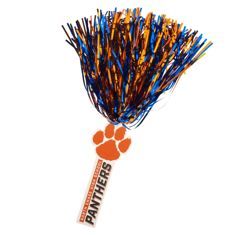 2" x 10.75" Spirit Stick, Metallic Streamers 1