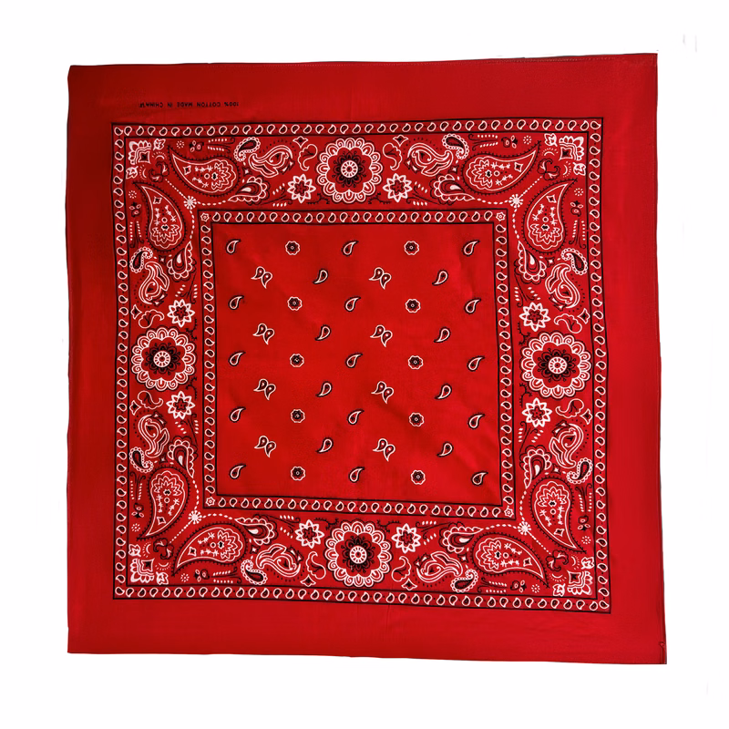 Red Cotton Bandana 22" x 22"