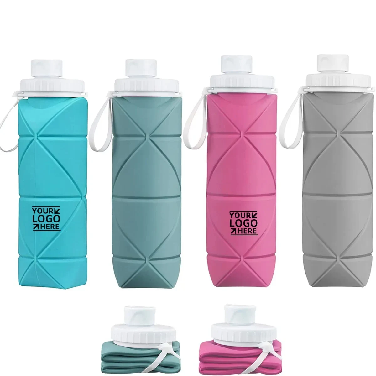 Leakproof Valve Collapsible 20oz Water Bottles 1