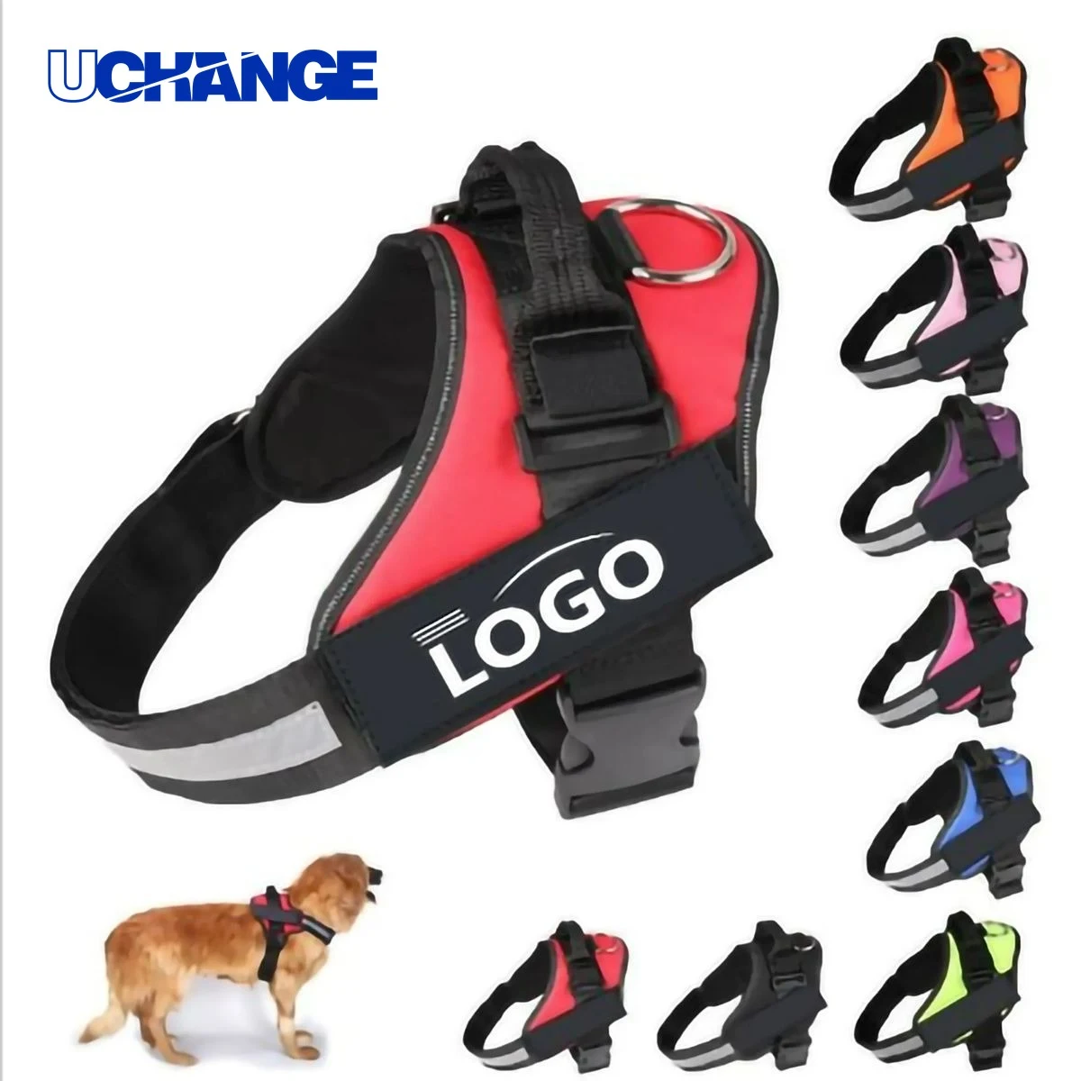 Oxford Cloth Dog Chest and Back Leash 1