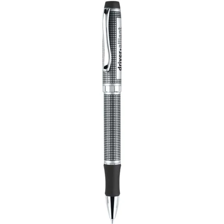 Hess Satin Chrome Twist Brass Ballpoint Pen 1