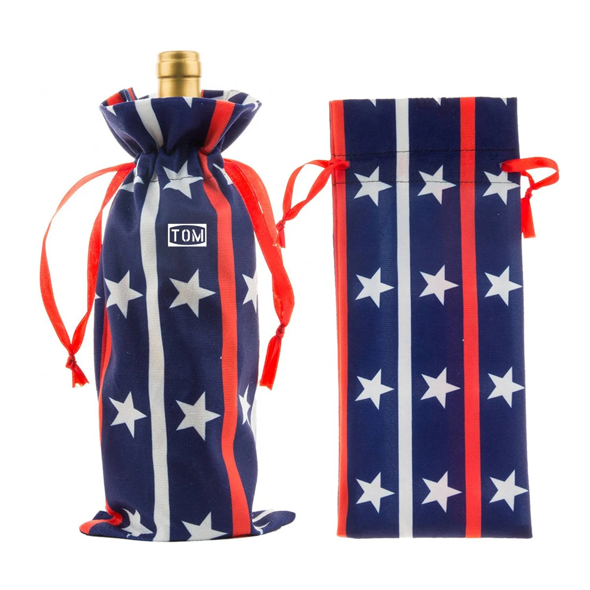 America Stars and Stripes Champagne Red Wine Bottle Cover 1