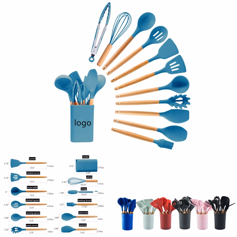 12 Pcs Silicone Cooking Kitchen Utensils Set