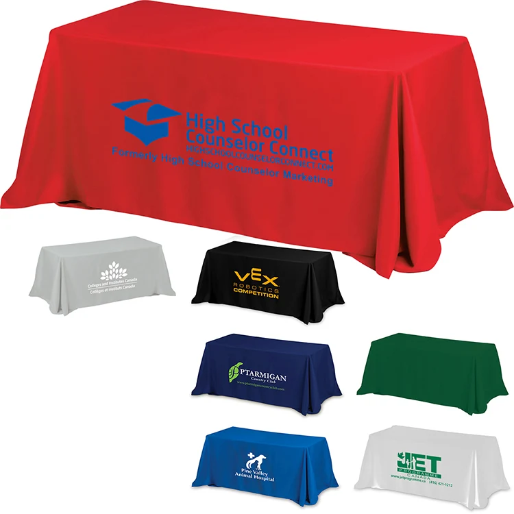 "Zenyatta Six" 4-Sided Throw Style Table Covers & Table Throws (One Color Print) / Fits 6 ft Table 1