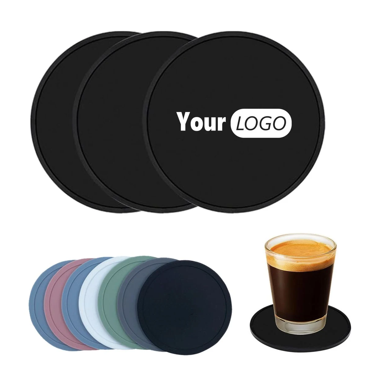 Non-Slip Silicone Drink Coasters 1