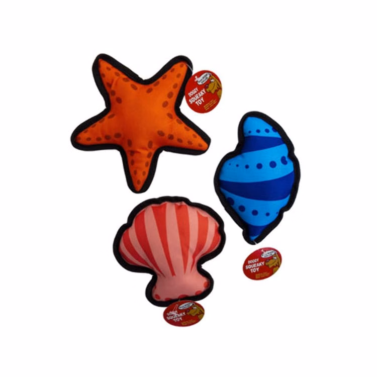 Dog Canvas Chew Toys - Seashell Patterns