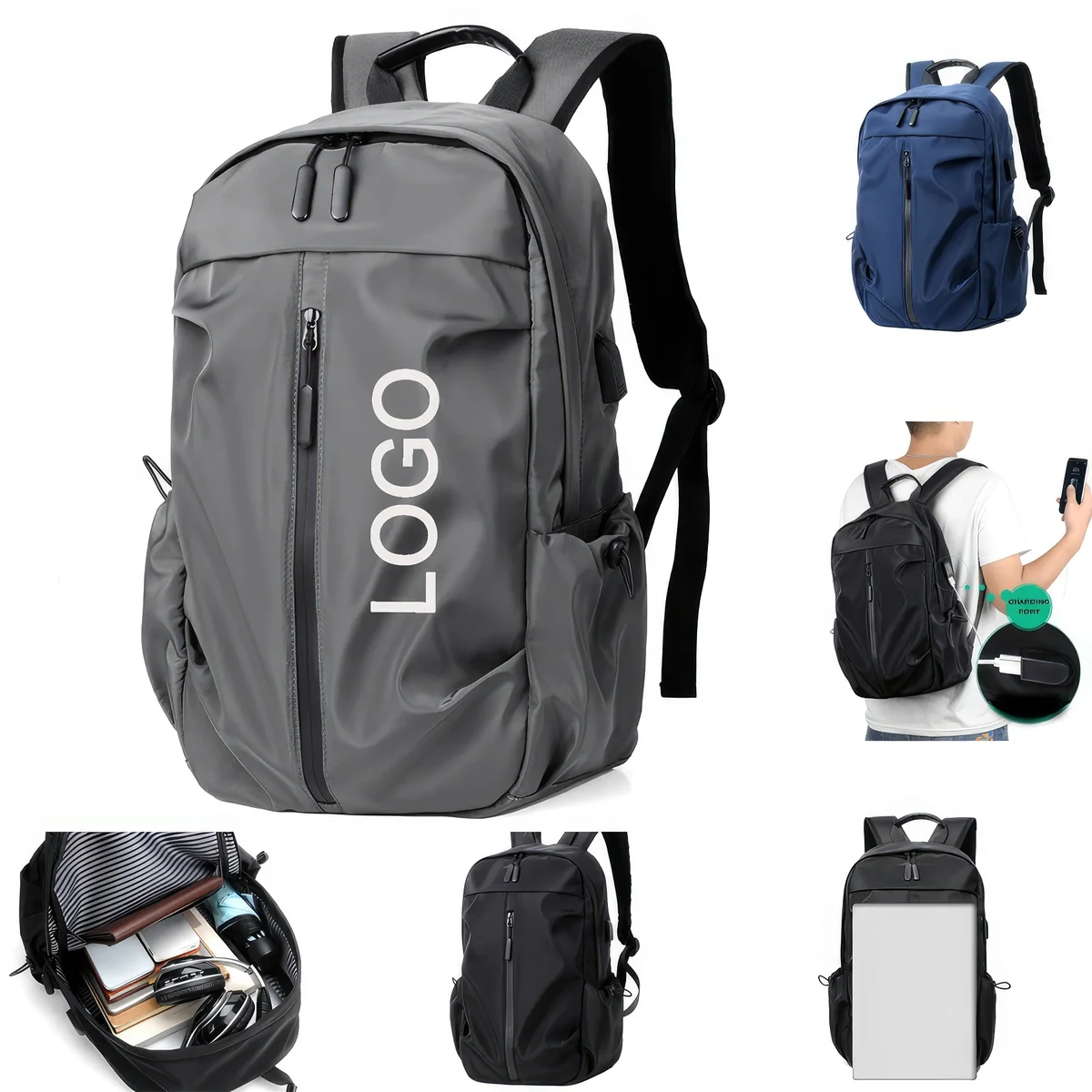 Multi-Function Backpack For Men With Charging Portport 1
