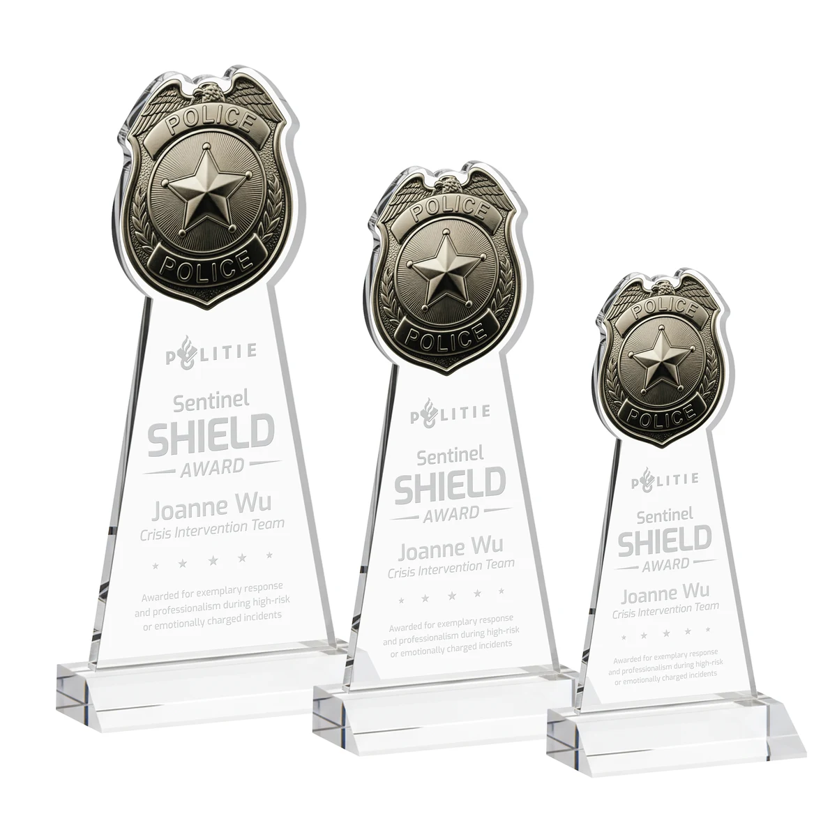 Police Badge Award - Clear 1