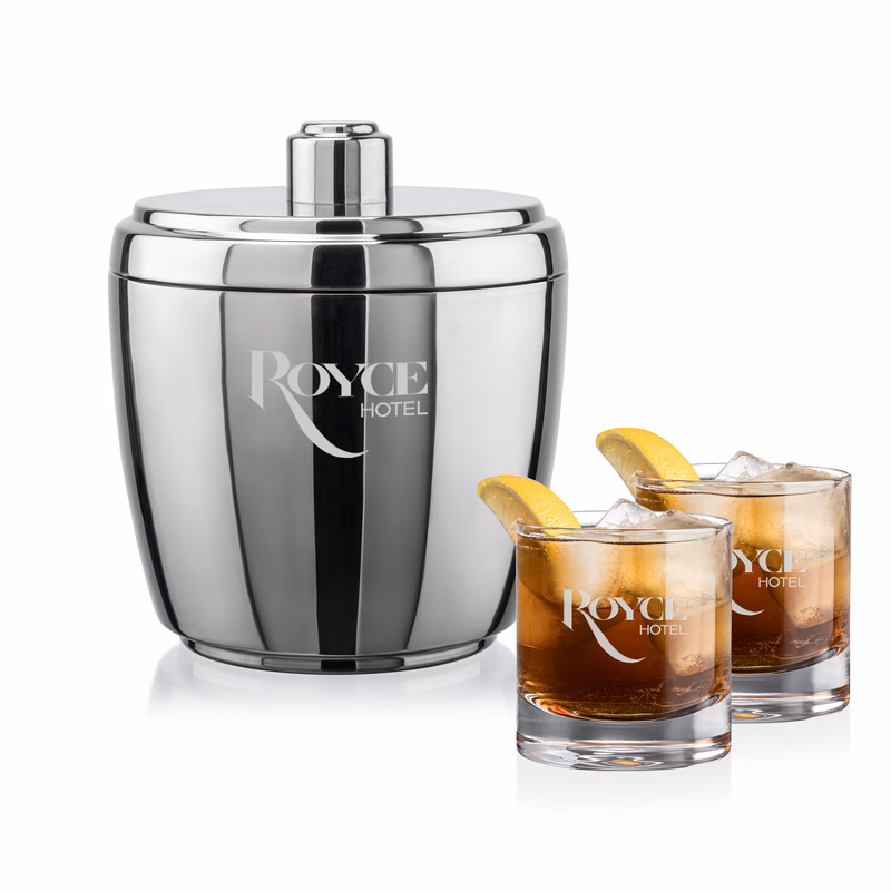 Pescara Ice Bucket & Wakefield On-the-Rocks Set
