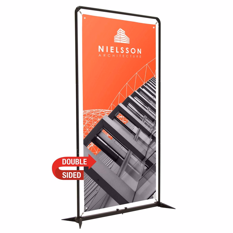4.5' FrameWorx Banner Display Kit (Double-Sided, 13 oz. Smooth Scrim Vinyl)