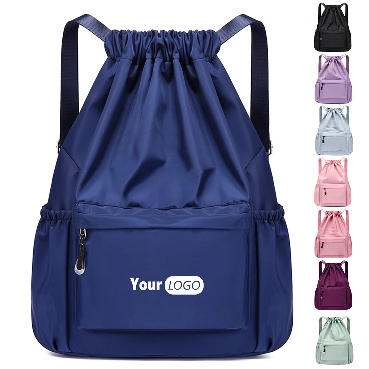 Polyester Drawstring Shoulder Sports Backpack 1