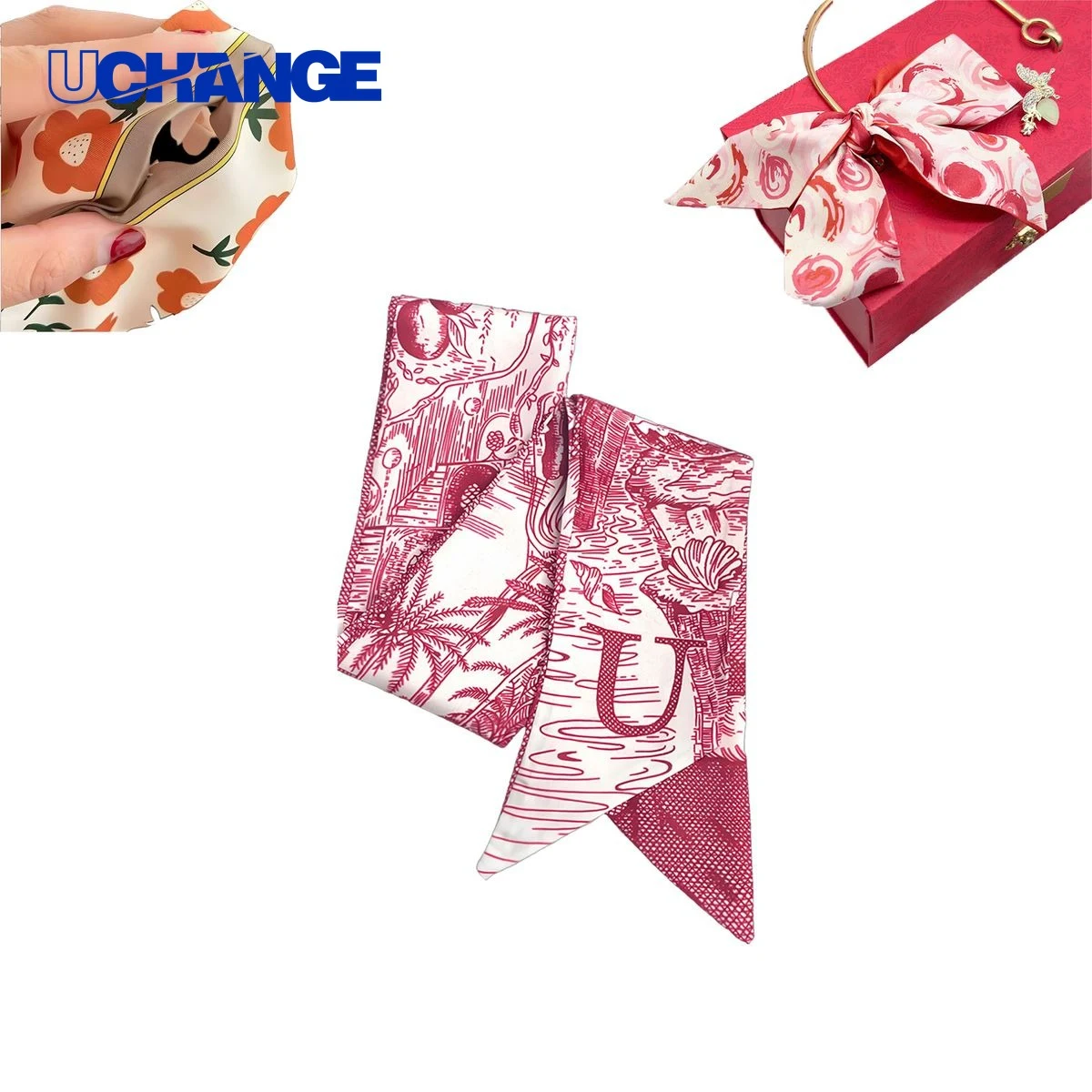 Ribbon Womens Long Scarf Fashion Accessory 1