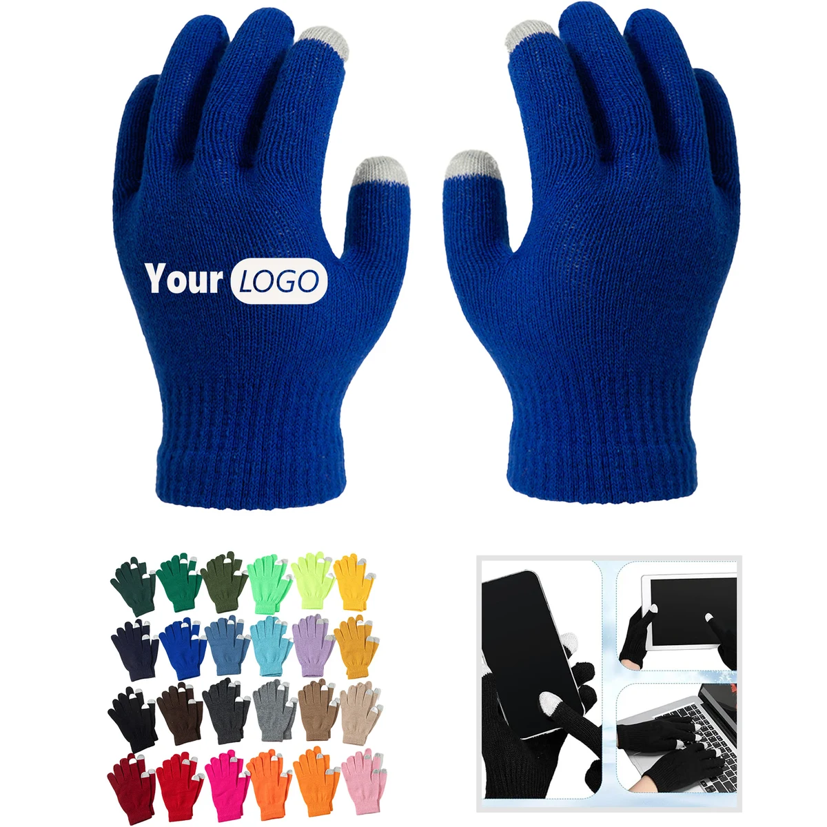 Stretchy Knit Touchscreen Gloves 1
