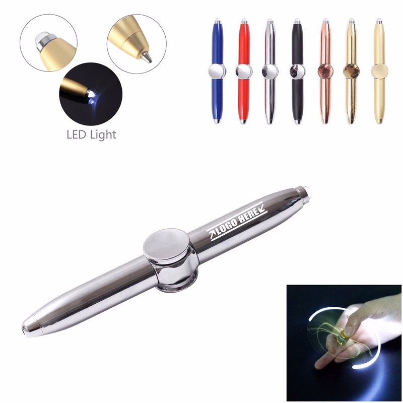 Spinner LED Light Metal Pen