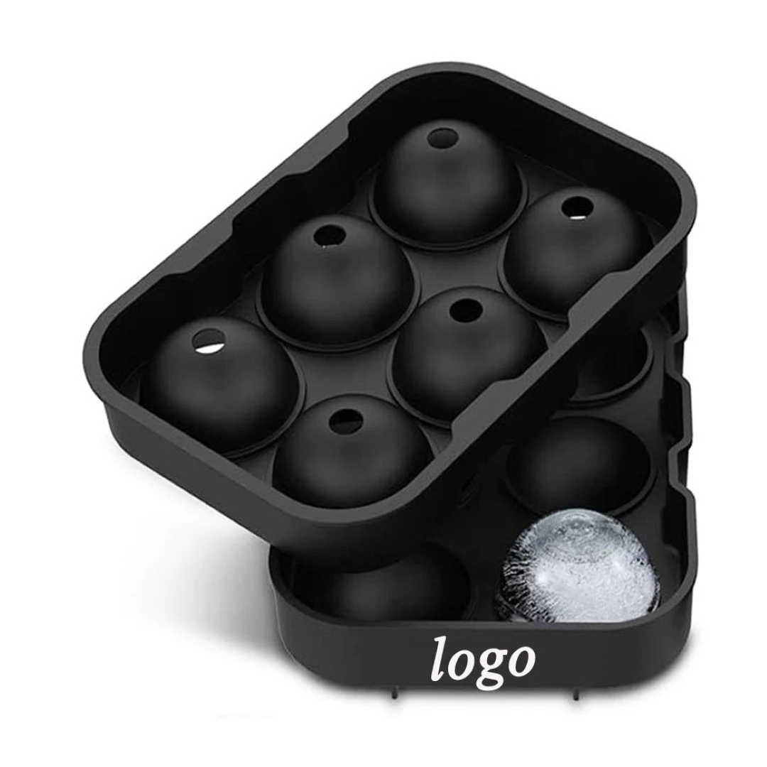 Silicone Ice Cube Round Molds Set of 6 1