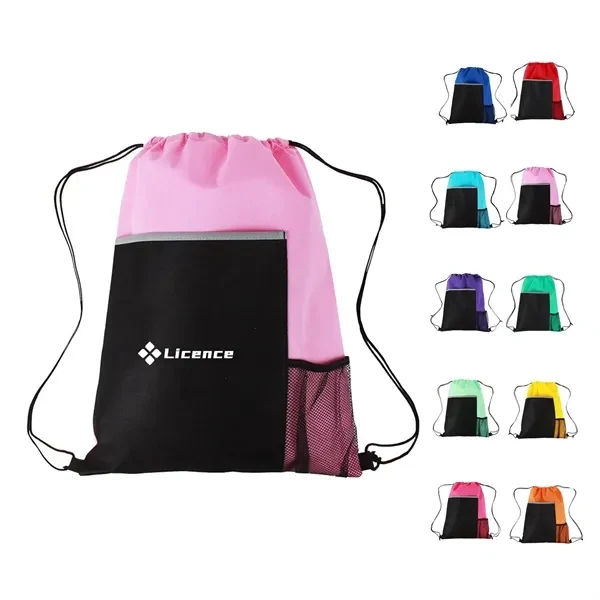 Custom 14 x 18 Non Woven Drawstring Sportpack — Promotional Gym & Travel Backpack 1