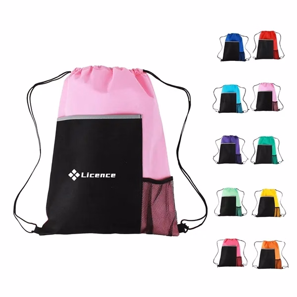 Custom 14 x 18 Non Woven Drawstring Sportpack — Promotional Gym & Travel Backpack