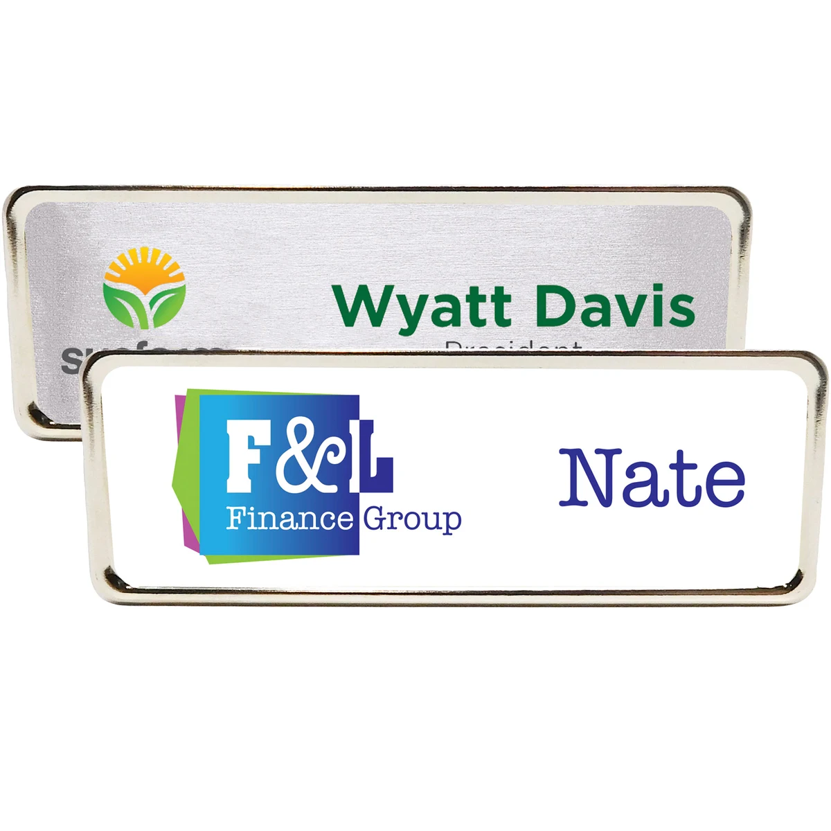 Columbus Metal Name Badge (standard 3 x 1) 1