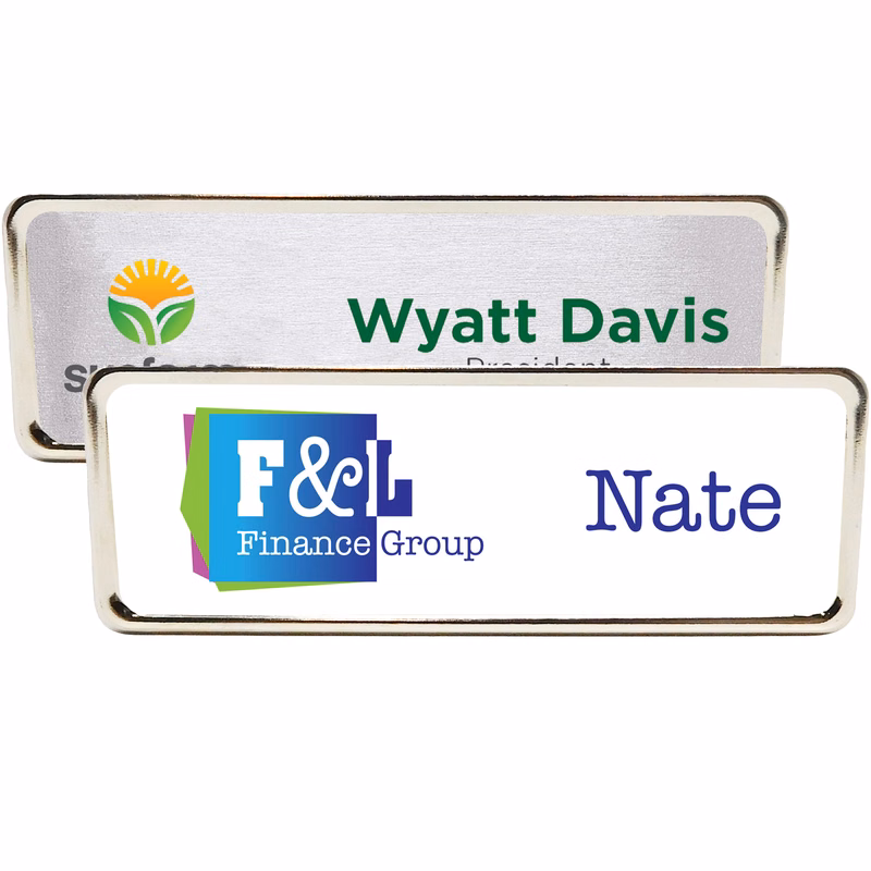 Columbus Metal Name Badge (standard 3 x 1)