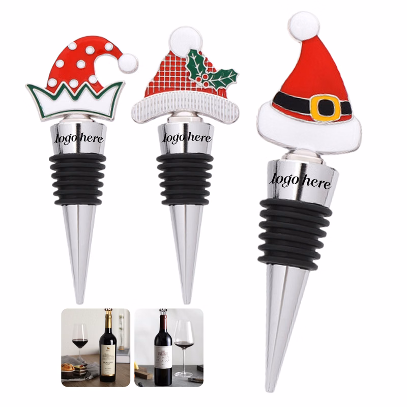 Sleek Christmas Hat Wine Stopper
