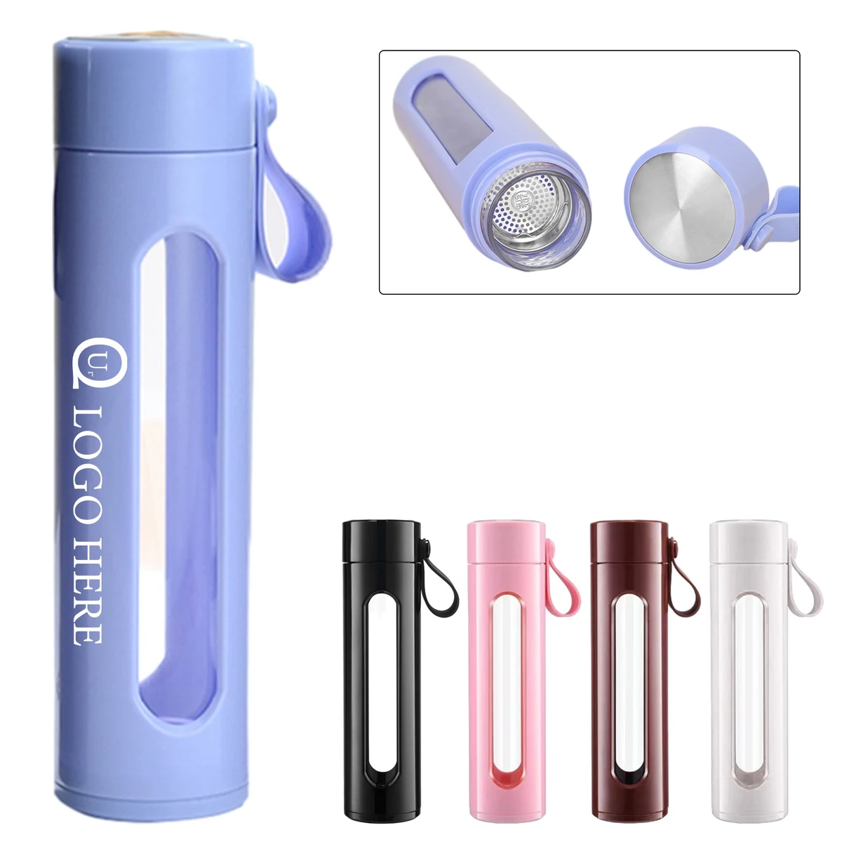 13 Oz./400Ml Glass Tumbler Water Bottle 1